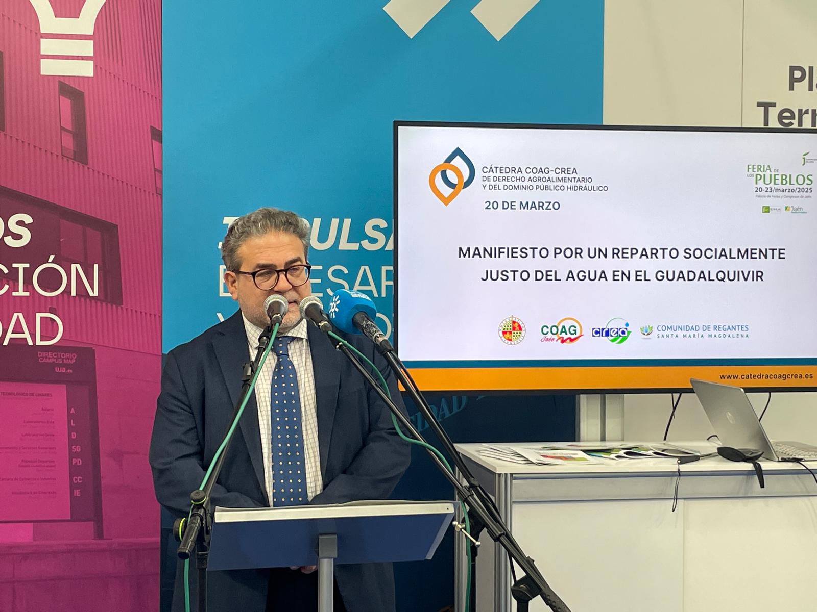 La Cátedra COAG-CREA aboga por tener en cuenta el impacto social, económico y medioambiental de los cultivos en el territorio para el reparto del agua del Guadalquivir